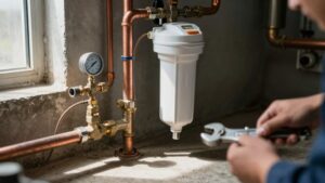 location for whole house filter installation in plumbing