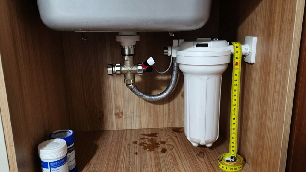 under sink filter installation space requirements