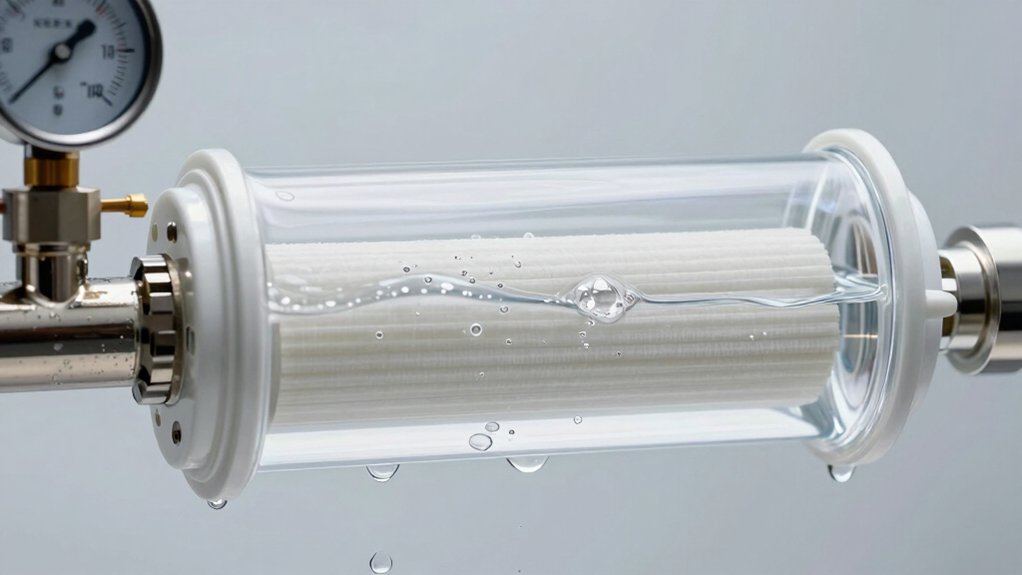 water filter flow vs pressure drop